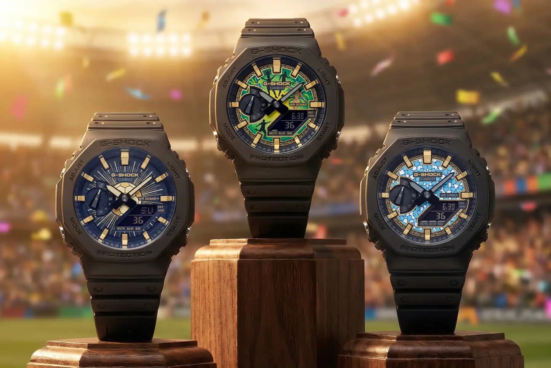 Three bespoke hand-painted G-Shock watches up for grabs in the Golden Boot Giveaway